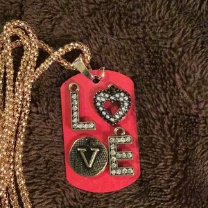 Love dog tag Necklace
